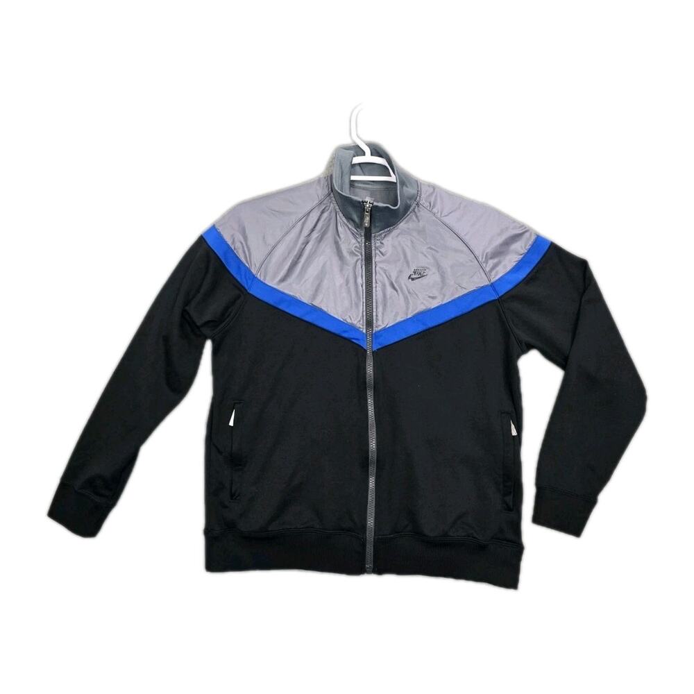Nike Track Jacket Mens Extra Large Grey Blue Black Victory Sportswear Zip VTG
